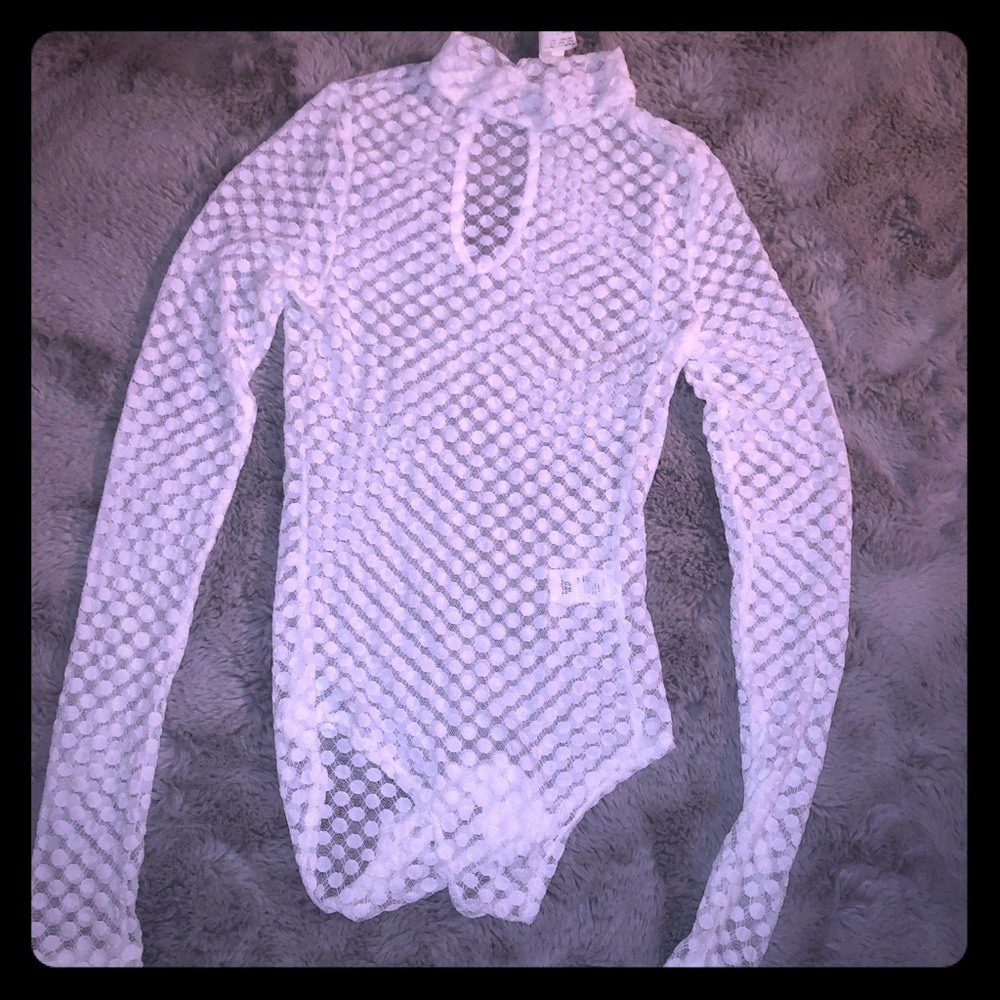 Mesh body suit.